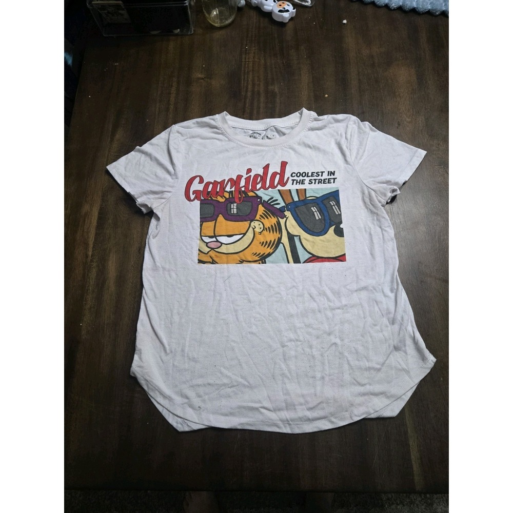 Garfield T Shirt GAP Nickelodeon Graphic Tee‎ Coolest In The Street White Size M